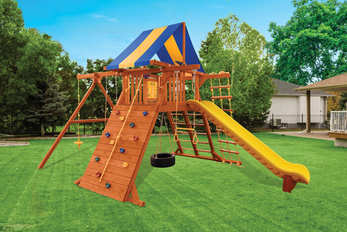 Parrot Island Playcenter XL w/BYB Tarp and Yellow Scoop Slide