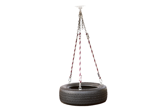 3-Rope Plastic Tire Swing With Swivel
