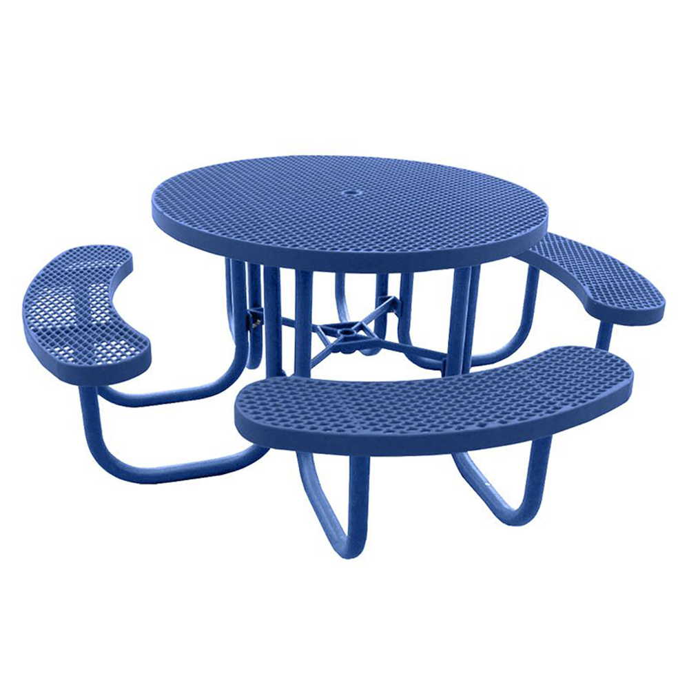 4′ Round Picnic Table | Free Standing | Plastisol Coated Expanded Metal