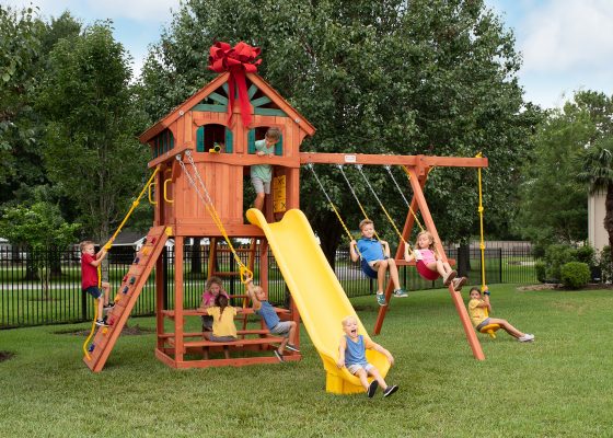 Parrot Island Fort XL with Treehouse Panels & Scoop Slide