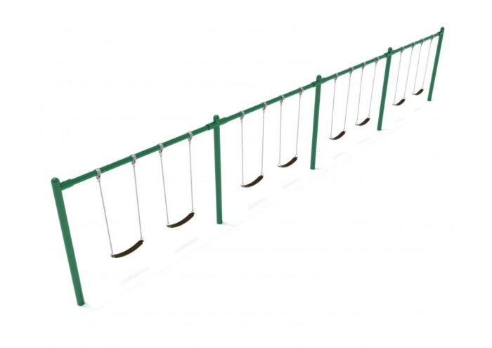 8 feet high Elite Single Post Swing - 4 Bays