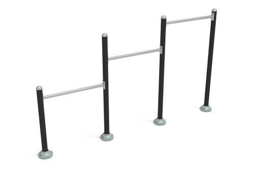Triple Station Inclined Chin-Up Bars