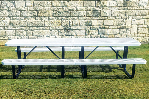 Rectangular Portable Picnic Table with Diamond Pattern