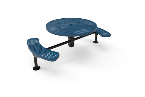 Round Nexus Pedestal Table with Perforated Steel
