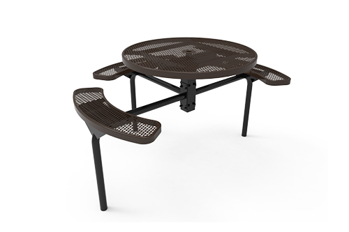 Round Nexus Pedestal Table with Diamond Pattern