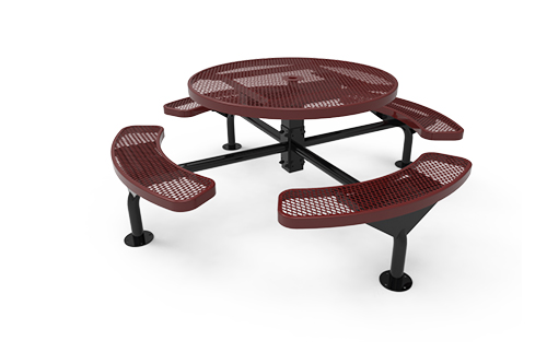 Round Nexus Pedestal Table with Diamond Pattern