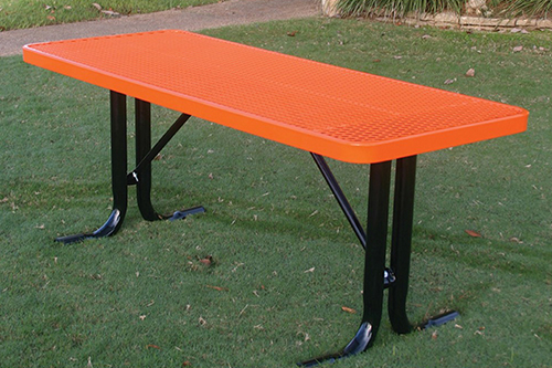 Rectangular Utility Table with Diamond Pattern